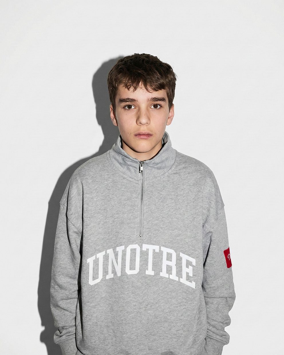 Institutional half-zip
